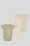 Printed Bodysuit Pack Of 3