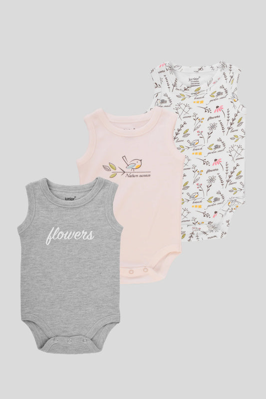 Printed Bodysuit Pack Of 3